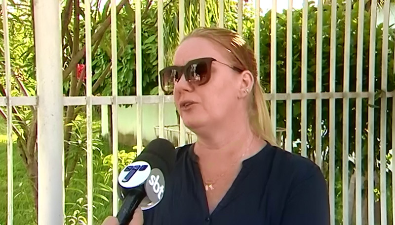 A madrasta da vítima, Odina dos Santos. Foto: Reprodução TV Tribuna/SBT