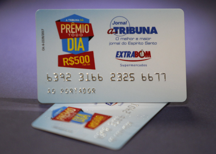 Cartão vale-compras de R$ 500. Foto: Thiago Coutinho