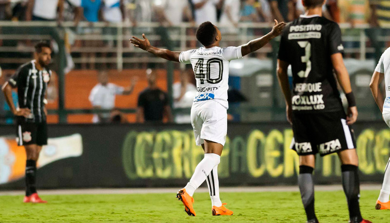 Diogo Vitor, autor do gol do Santos. Foto: Ivan Storti/Santos FC
