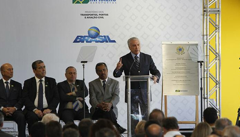 Temer discursa durante cerimônia de inauguração. Foto: Kadija Fernandes/AT