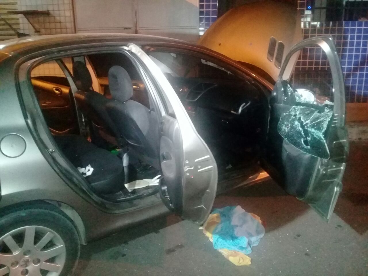 Veículo encontrado pela Polícia.Foto/ Jéssica Cardoso