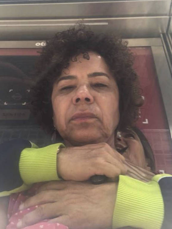 Selfie feira pela vítima enquanto era mantida refém. Foto: Acervo pessoal