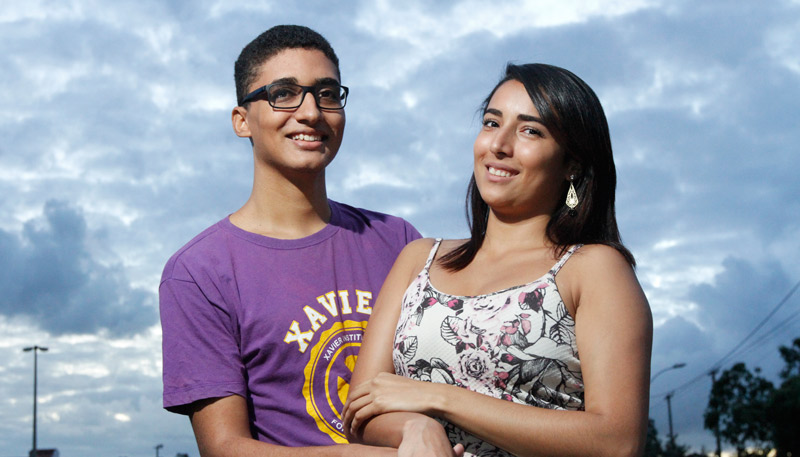 Lucas Marques e Renata de Castro, ambos de 21 anos, afirmaram que a dificuldade financeira ainda dificulta muito um relacionamento. Foto: Leone Iglesias/AT