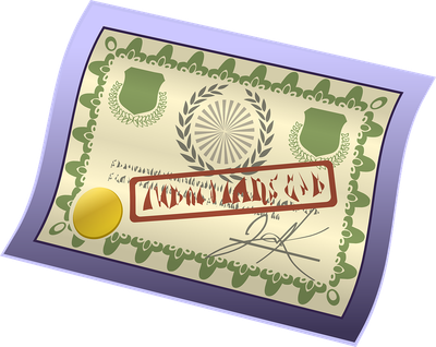Ilustração de diploma falso