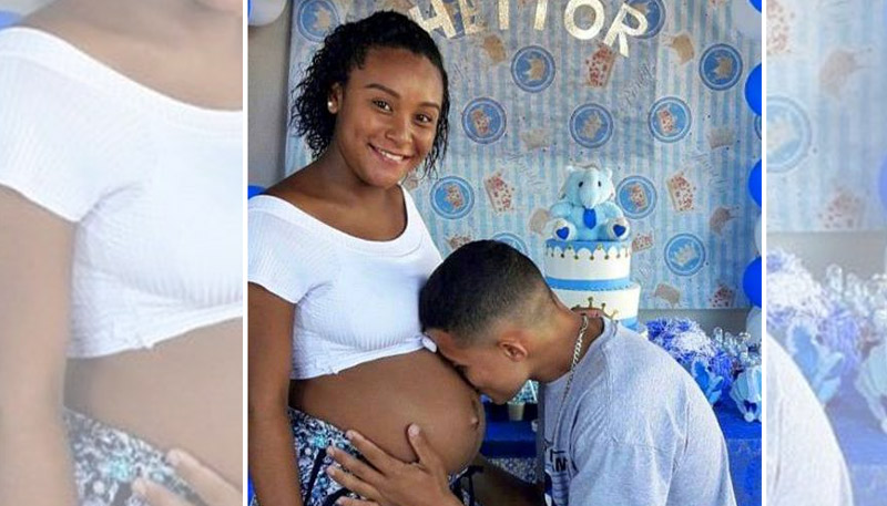 Karolaine e Wagsneston: jovens foram pais de um menino há um mês. Foto: Arquivo Pessoal