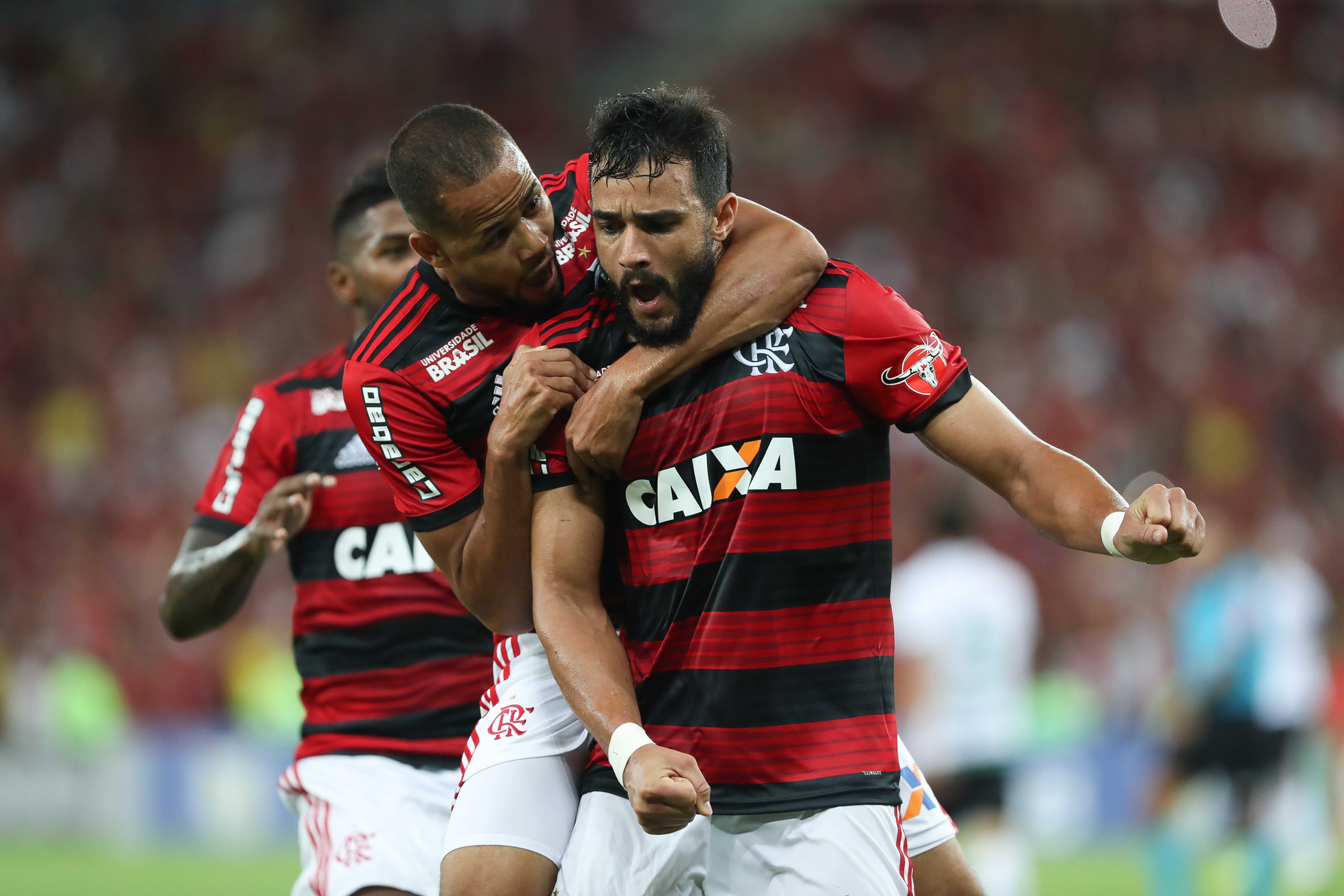 Henrique Dourado marcou os dois gols da vitória rubro-negra. Foto: Gilvan de Souza/Flamengo