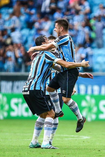 Comemoração. Foto: Lucas Uebel/Grêmio FBPA
