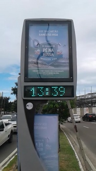 Na Praia de Camburi, diversos relógios estão instalados. Foto: Divulgação/PMV
