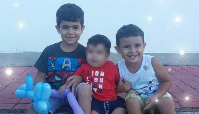 Kauan (à esquerda) e Joaquim (à direita) foram encontrados sem vida dentro do quarto queimado (Foto: Acervo Pessoal)