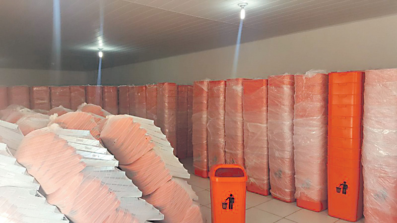 Novas lixeiras já estão na Prefeitura de Vitória. Foto: Divulgação/PMV