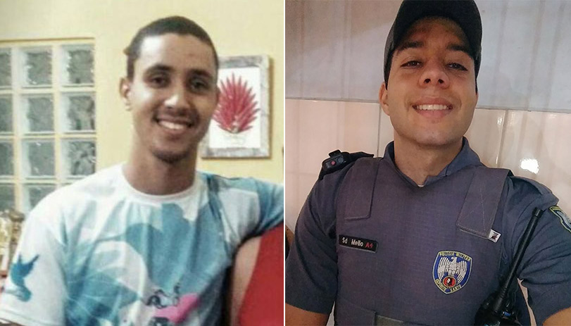Lucas e Afonso eram amigos e da mesma turma do Batalhão de Polícia Militar. Fotos: Acervo Pessoal