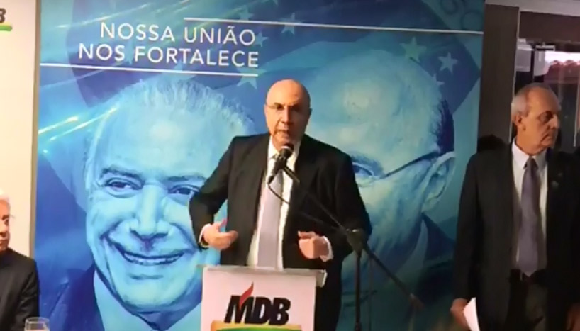 Meirelles assinou hoje sua ficha de filiação ao MDB. Foto: Reprodução
