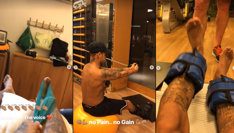 Atleta postou diversas fotos da recuperação nas redes sociais. Foto: Reprodução/Instagram