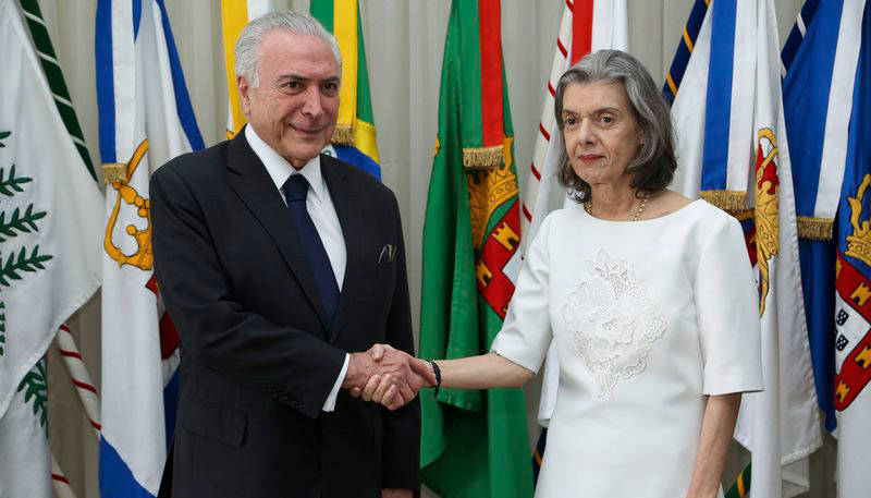 Temer passou o governo para a presidente do STF, Carmem Lúcia. Foto: Marcos Corrêa/PR