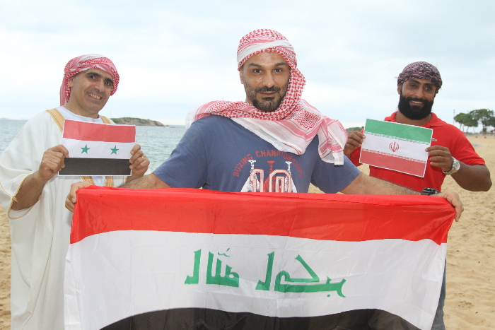 Jouma Khalil, da Síria; Haidar Kasem, do Iraque; e Moslem Masoud, do Irã: buscam nova vida no Estado. Foto: Dayana Souza