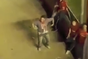Torcedor do Independiente fez ofensas à torcida do Corinthians. Foto: Reprodução