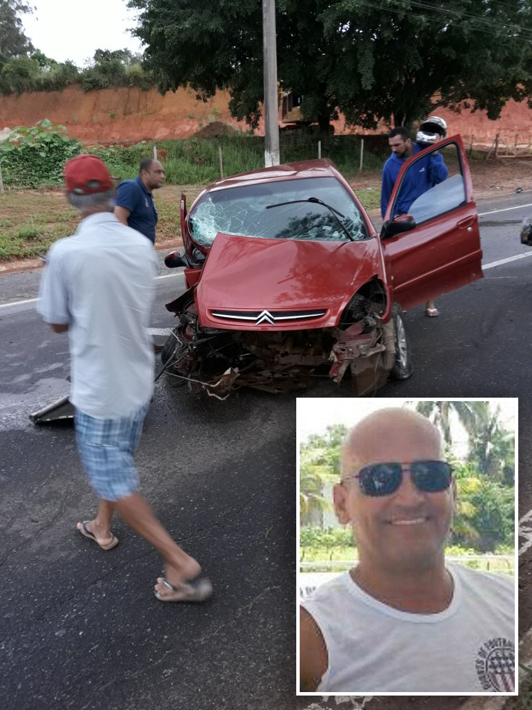 O acidente aconteceu por volta das 17 desta quarta-feira (9), na rodovia Jones dos Santos Neves, na altura do bairro Sol Nascente, em Guarapari. (Foto: Reprodução )