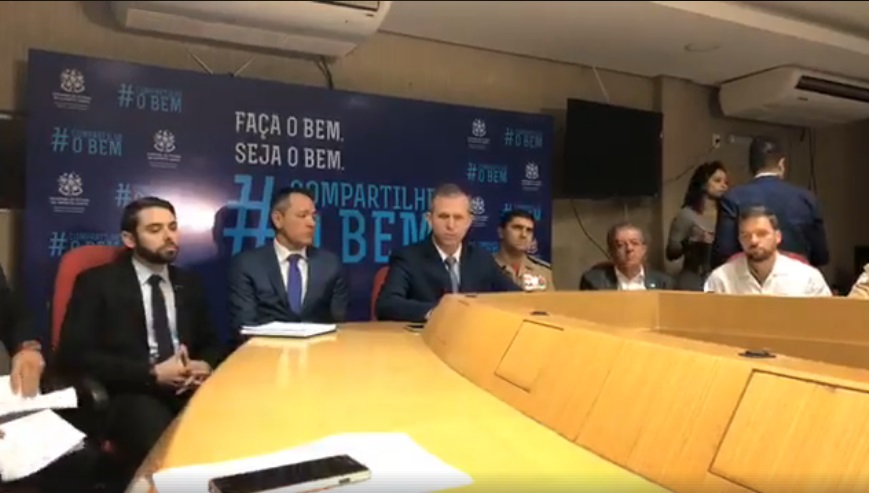 Coletiva realizada na Secretaria de Estado da Segurança Pública e Defesa Social sobre o caso do pastor George Alves (Foto: )