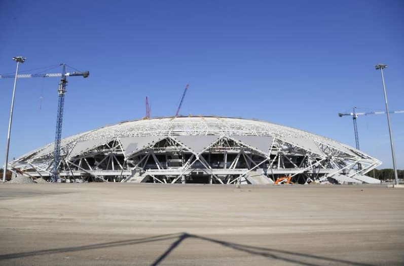 Estádio de Samara durante as obras. (Foto: Reprodução)