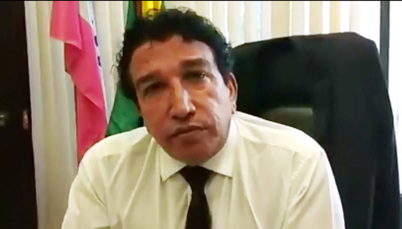 Magno Malta se pronunciou por vídeo (Foto: Reprodução)