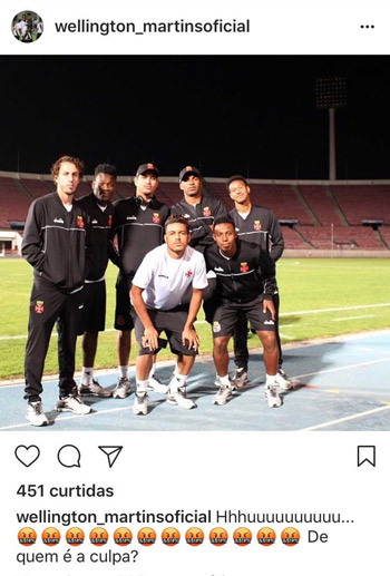 Jogadores do Vasco postaram imagem nas redes sociais (Foto: Reprodução/Instagram)