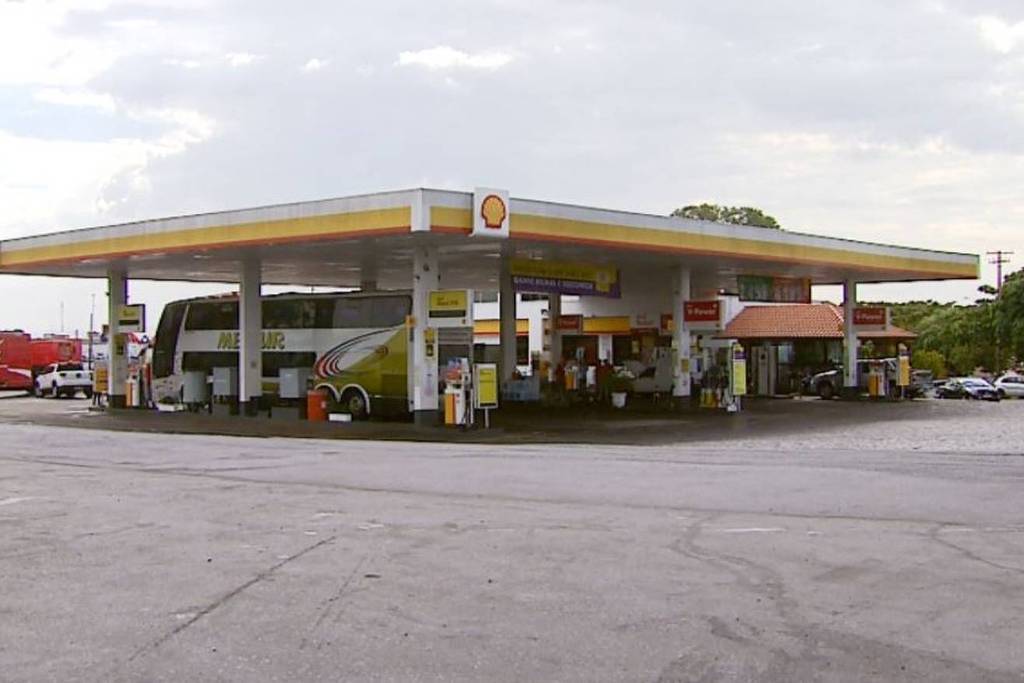 Posto de gasolina onde aconteceu o acidente, na cidade de Porto Ferreira. (Foto: Reprodução)