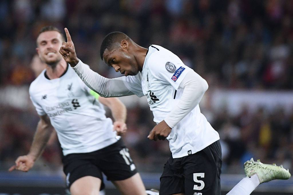 Wijnaldum comemora o segundo gol do Liverpool. Foto: Divulgação.