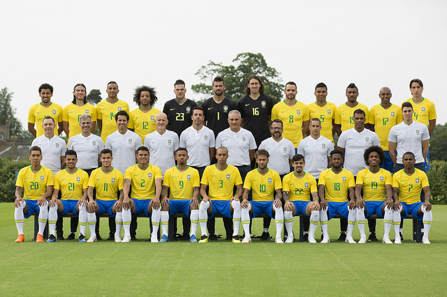 Foto Oficial da Seleção Brasileira para a Copa do Mundo da Rússia (Foto: Lucas Figueiredo/CBF)