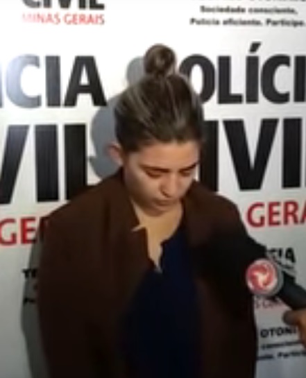 Pastora Juliana Sales é entrevistada após ser presa em Minas Gerais (Foto: Reprodução Vídeo)