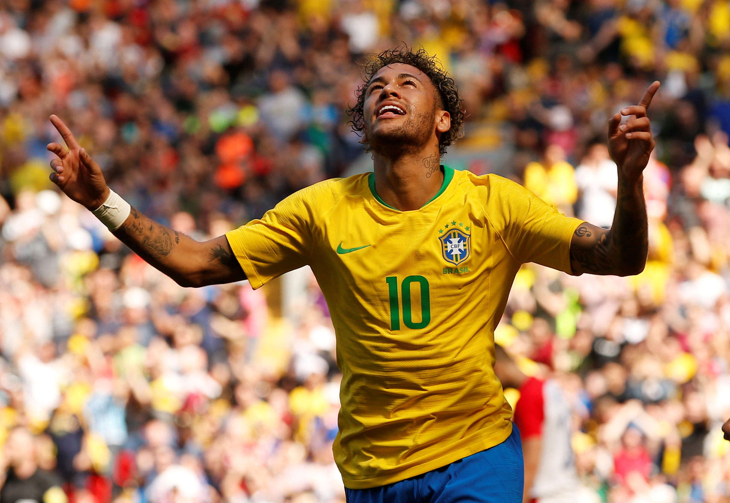 Neymar voltou a jogar após três meses parado e marcou um gol contra a Croácia, em amistoso no último domingo (03). (Foto: Andrew Yates/Reuters)