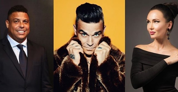 Ronaldo e os cantores Robbie Williams e Aida Garifullina serão protagonistas da cerimônia. (Foto: Reprodução/Instagram)