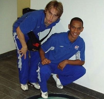 Carlos Santos e Modric (Foto: Arquivo pessoal)