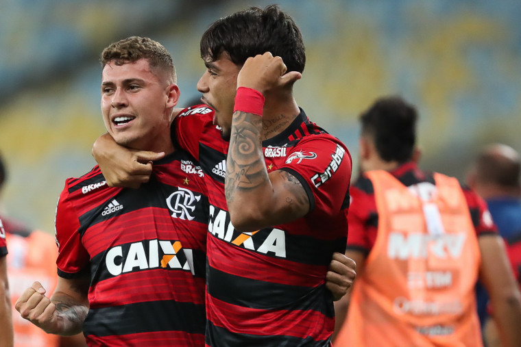 Jogadores do Flamengo comemoraram a vitória contra o rival (Foto: Gilvan de Souza/ Flamengo)