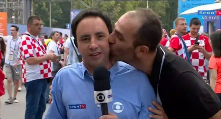 Pedro Bassan encarou como brincadeira. (Foto: Reprodução/SportTV)