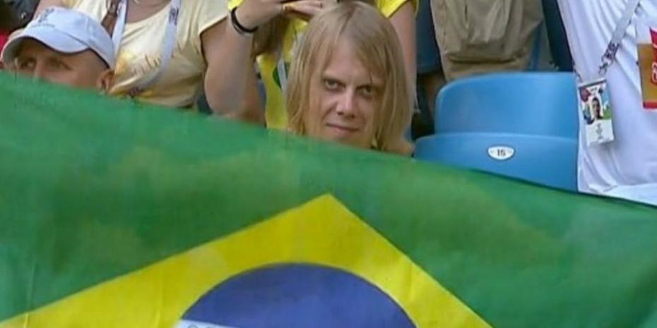 Yuri Torski tem 34 anos e comprou ingresso apenas para o confronto entre Brasil e México. (Foto: Reprodução/Twitter)