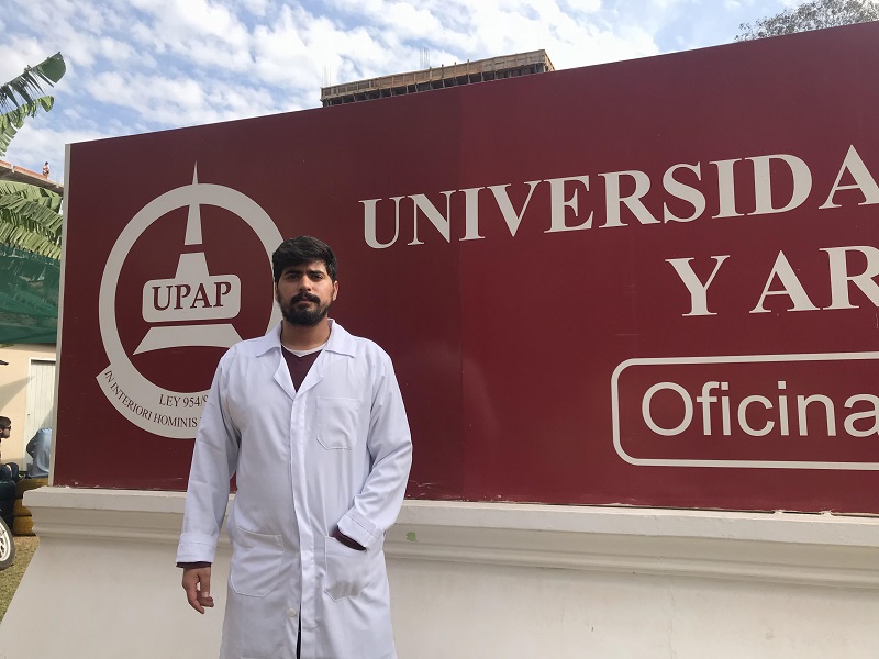 O universitário capixaba Victor Olímpio de Carvalho, 21 anos, está no Paraguai há um mês (Foto: Acervo pessoal)