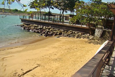 Praia que teria acesso particular, em Vitória (Foto: Divulgação / MPF)