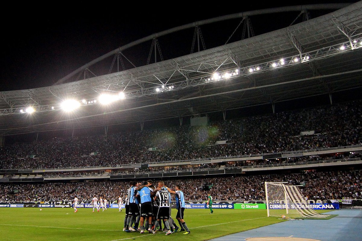 Jogadores comemoraram a atuação (Foto: Vitor Silva / SS Press / Botafogo)