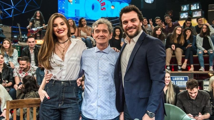 Camila Queiroz e Rodrigo Lombardi participaram do programa de Serginho Groisman neste fim de semana. (Foto: Fábio Rocha/GShow/Divulgação)
