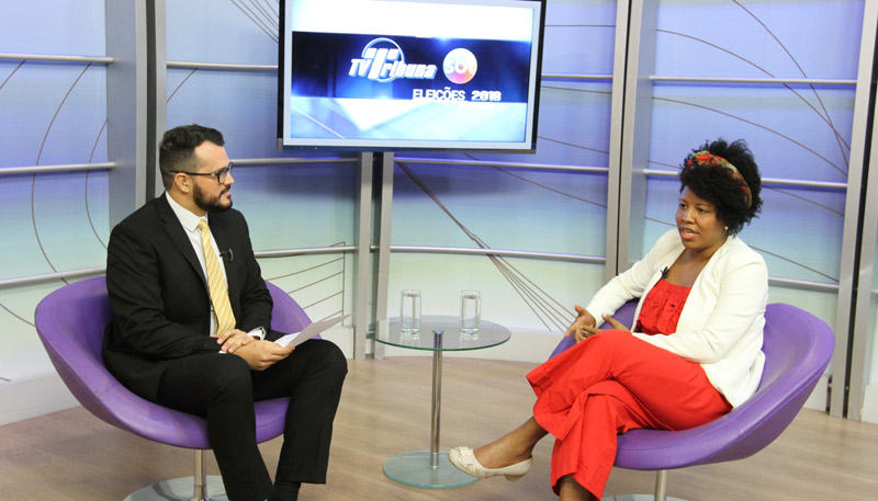 George Bitti e Jackeline Rocha conversaram na série de entrevistas com os candidatos ao governo do Estado (Foto: Leonardo Bicalho/AT)