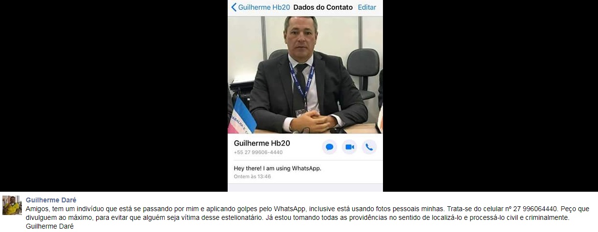 Comunicado publicado pelo delegado (Foto: Reprodução)