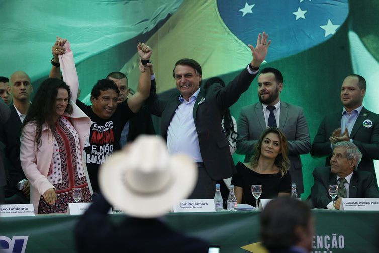 PSL lança candidatura de Jair Bolsonaro à Presidência da República. (Foto: Fernando Frazão/Agência Brasil)