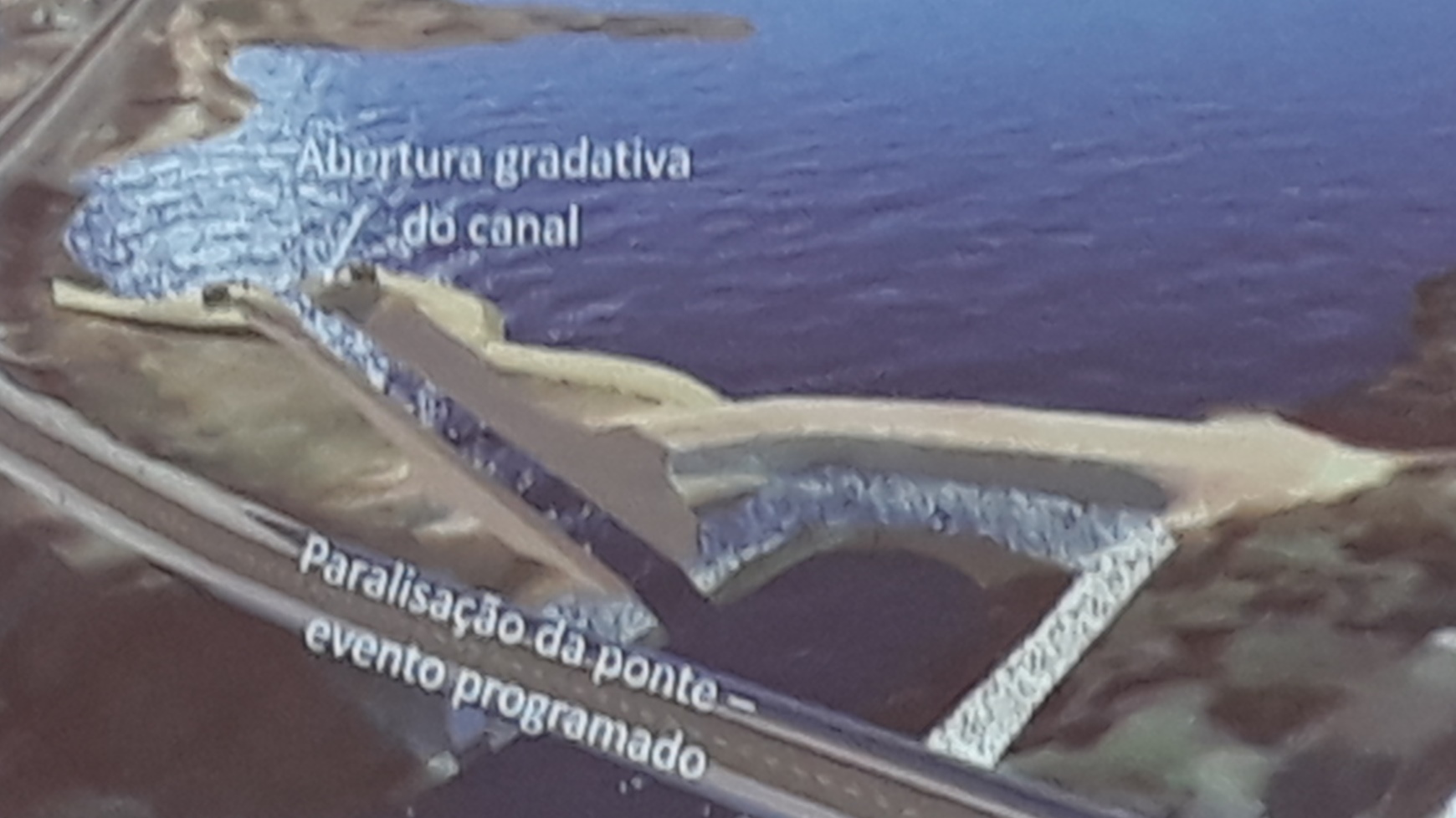 Maquete da obra finalizada na barragem do Rio Pequeno (Foto: Wilton Junior)