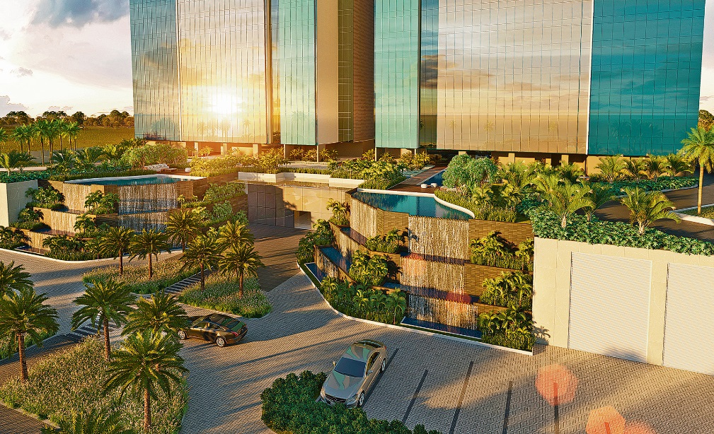 O condomínio de luxo terá duas torres, com 25 e 50 andares (Foto: Grand Construtora)