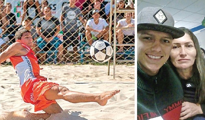 Dário dos Santos é vice-campeão mundial de futevôlei e precisou de ajuda para tratar um tumor em São Paulo. (Fotos: Divulgação)