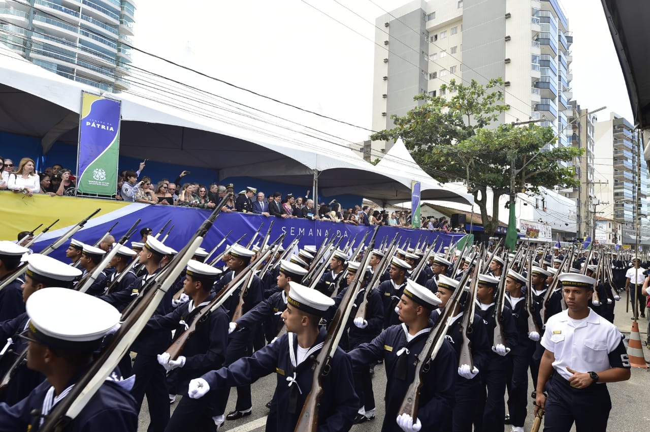 Desfile de 7 de Setembro em Guarapari (Foto: Reprodução/Governo do Espírito Santo)