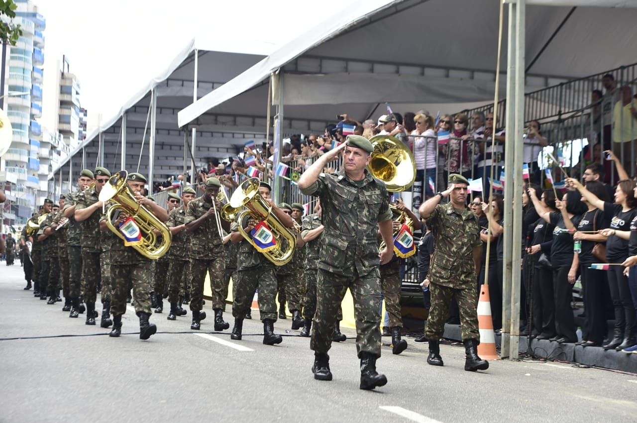 Desfile de 7 de Setembro em Guarapari (Foto: Reprodução/Governo do Espírito Santo)
