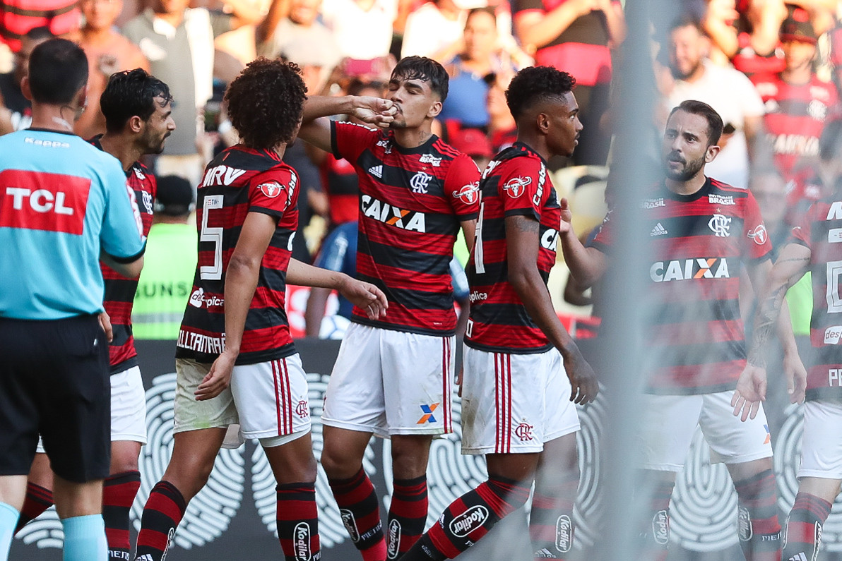 Comemoração do gol de Paquetá (Foto: Gilvan de Souza/Flamengo)