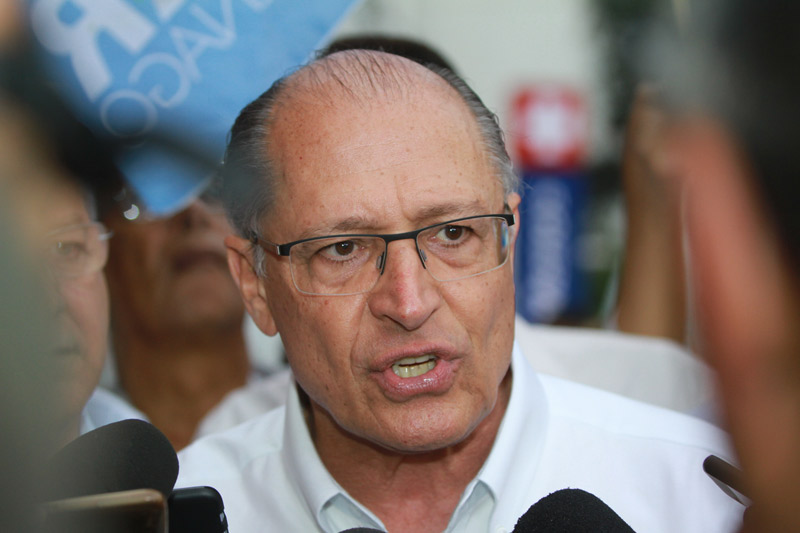 Geraldo Alckmim em Vitória (Foto: Dayana Souza / AT)