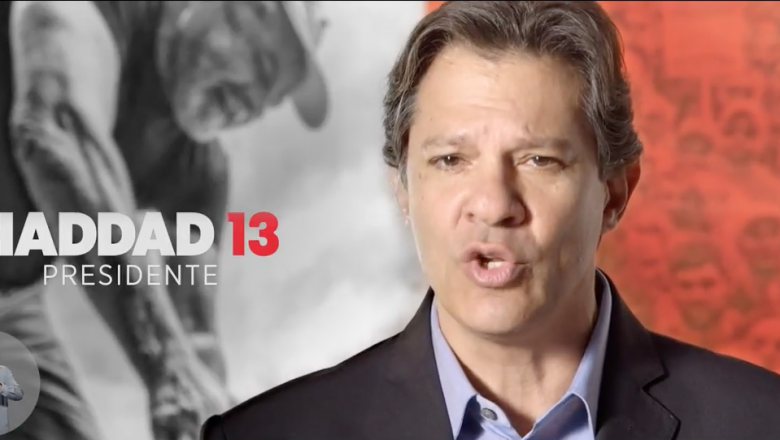 Fernando Haddad, durante programa eleitoral (Foto: Divulgação / PT)